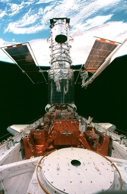 NASA image: EVA 5 activity on Flight Day 8 to service the Hubble Space Telescope