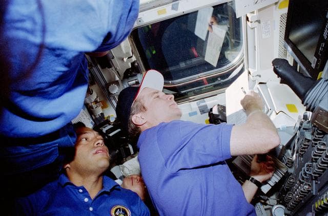 NASA image: Flight deck rendezvous activities