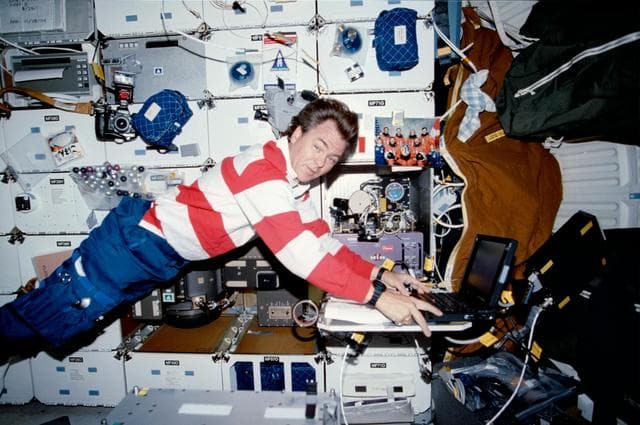 NASA image: RME 1328, MIM - PS Tryggvason works with FLEX experiment