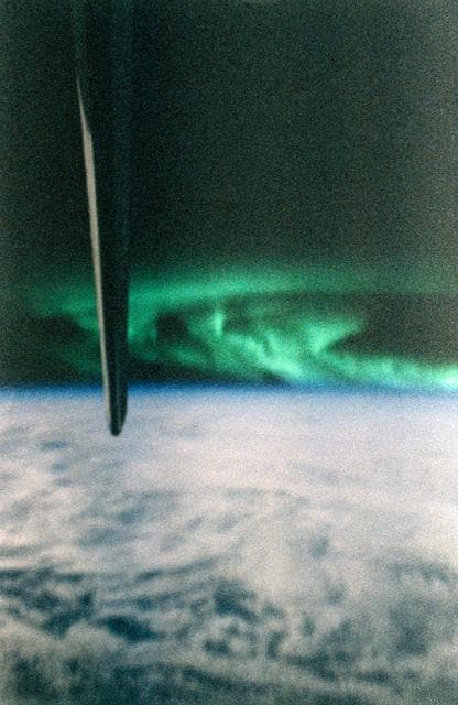 NASA image: Aurora Australis taken from the shuttle Discovery during STS-85 mission