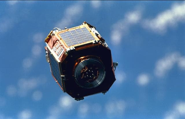 NASA image: SAC-A satellite after deployment