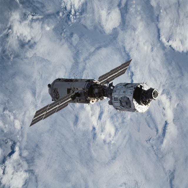 NASA image: View of the ISS stack in orbit after assembly