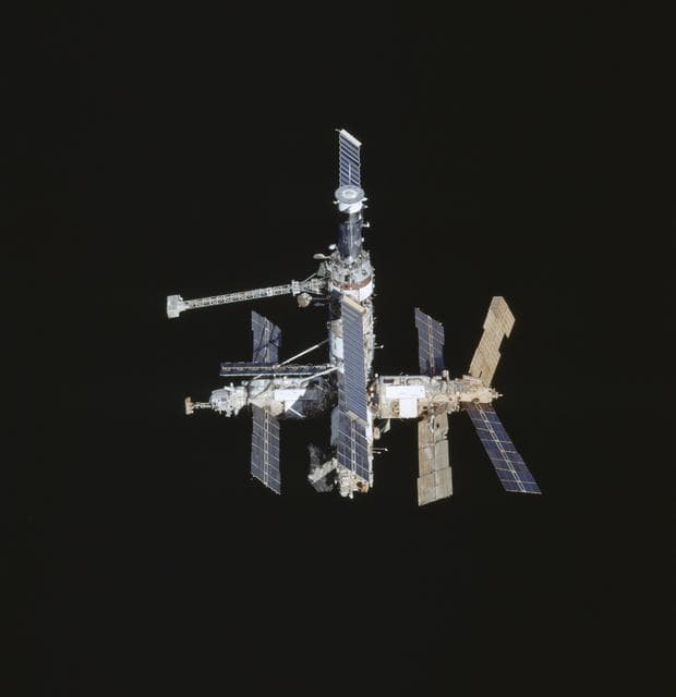 NASA image: Survey views of the Mir Space Station during flyaround