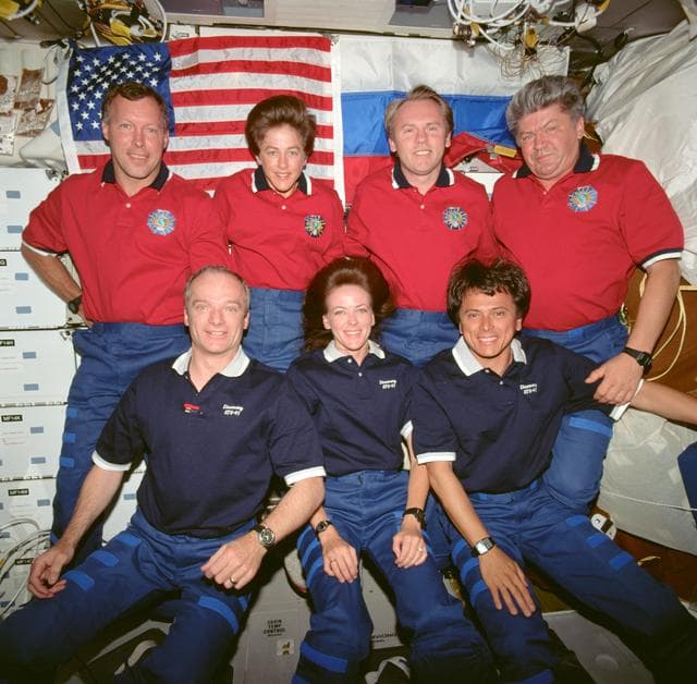 NASA image: STS-91 onboard crew portraits