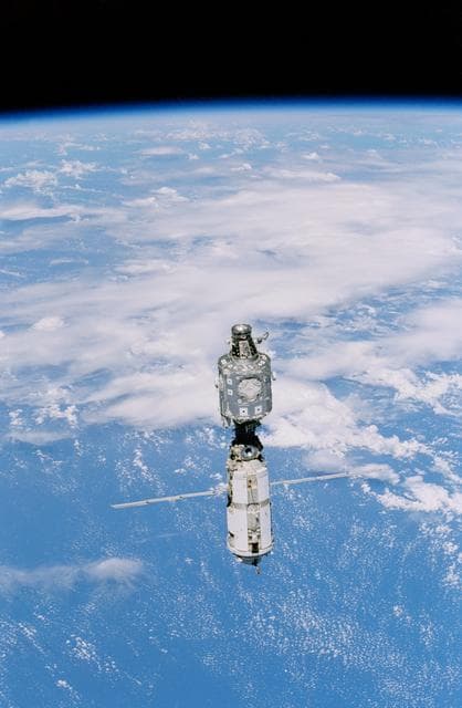 NASA image: View of the ISS taken during flyaround