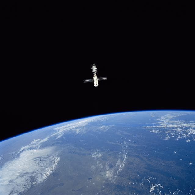 NASA image: View of the ISS taken during fly-around