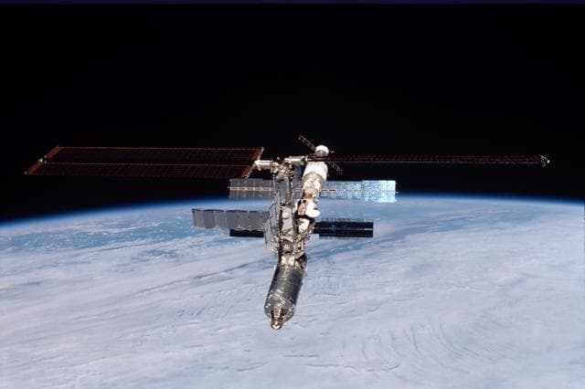 NASA image: View of the ISS as seen during fly-around