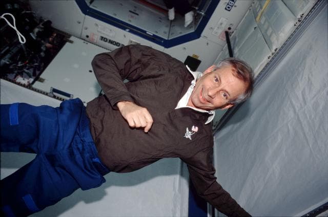 NASA image: Expedition One and STS-98 crew in U.S. Laboratory