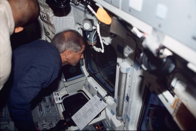 Cockrell on aft flight deck