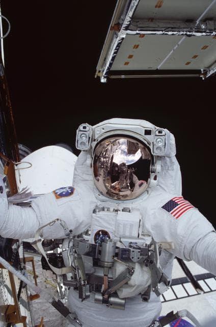NASA image: EVA 3 - Linnehan portrait