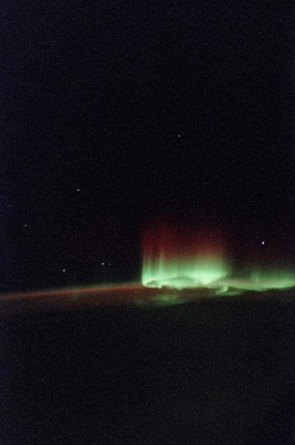 NASA image: Images of the Aurora Australis as seen during mission STS-111 UF-2.
