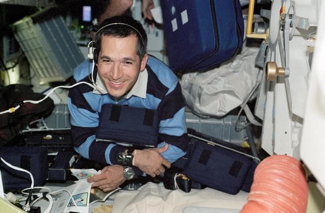 NASA image: Herrington floats on Endeavour's MDK during STS-113