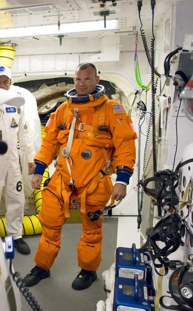 NASA image: STS-119 Astronaut White Room Launch Prep