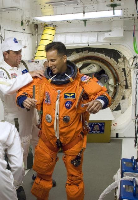 NASA image: STS-119 Astronaut White Room Launch Prep
