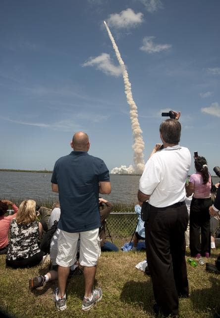 NASA image: Visitors during STS-132 Space Shuttle Atlantis Launch