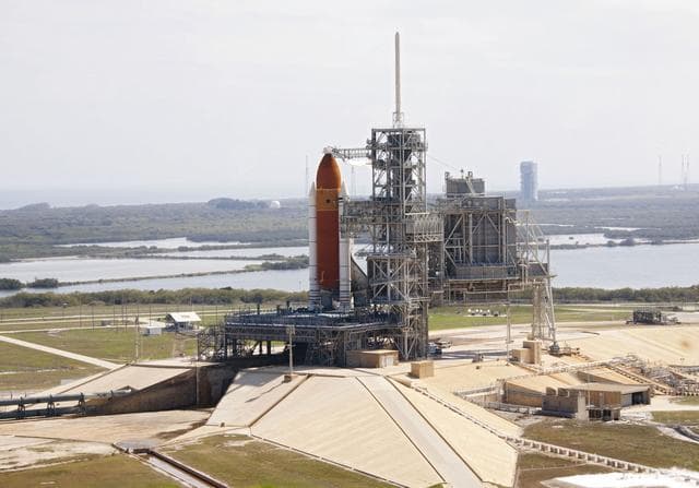 NASA image: Discovery on launch pad
