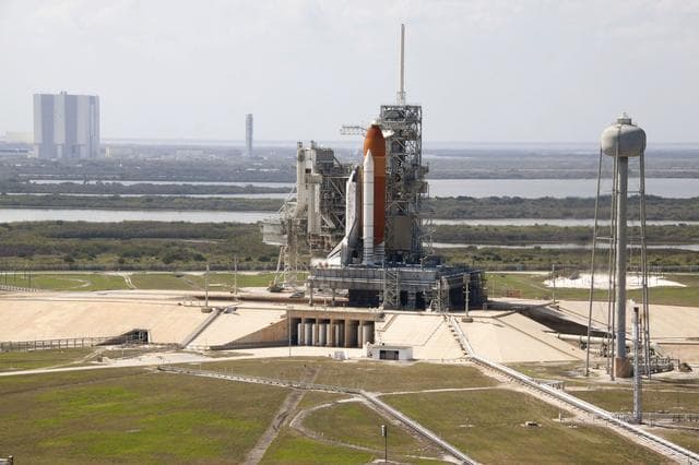NASA image: Discovery on launch pad