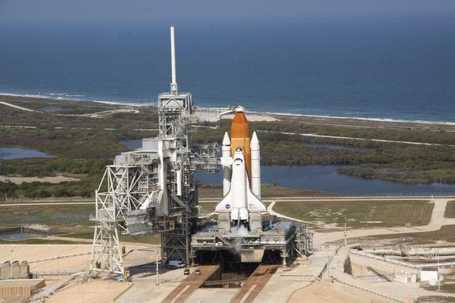 NASA image: Discovery on launch pad