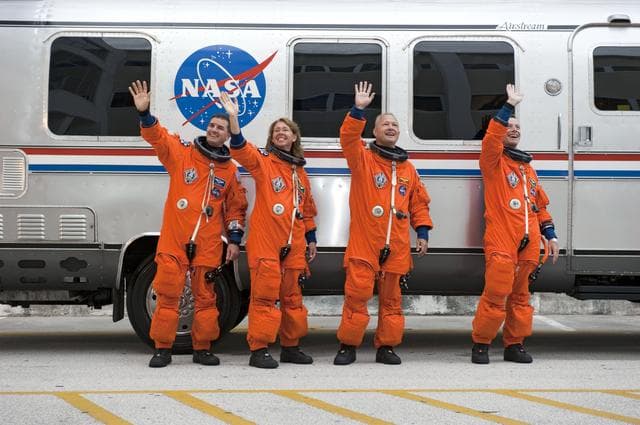 NASA image: STS-135 Crew Walkout to Astrovan