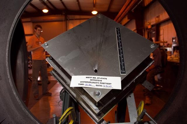 NASA image: WSTF Hypervelocity Impact Test - CEV