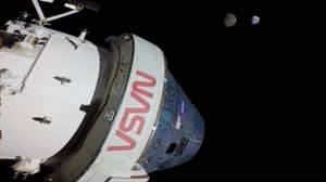 NASA image: Artemis I Flight Day 14: Orion Sees the Earth and Moon