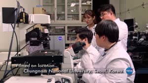 NASA image: Discussion on the ACE-T1 Experiment Onboard the International Space Station (ISS)