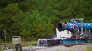 NASA image: Subscale Booster Motor Test at Marshall Space Flight Center