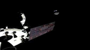 NASA image: Orion views an eclipse of the Moon and Earth