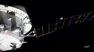 NASA image: Orion views an eclipse of the Moon and Earth